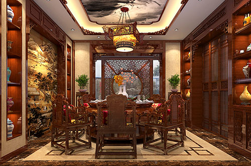 虹口温馨雅致的古典中式家庭装修设计效果图